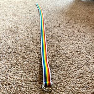 60-70cm rainbow belt, bought at Urban Outfitters (I think)